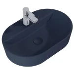 Vedd meg most AREZZO design pultra ültethető mosdó BABETTE 62X42 matt kék AR-146042