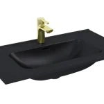 AREZZO design SKAPPA 80 cm-es mosdó, matt fekete AR-146065 Kedvezményes ár