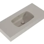 Alacsony ár AREZZO design MABEL öntöttmárvány falra szerelhető mosdó 100 cm, matt beige AR-168866