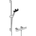 Hansgrohe Pulsify Select S Zuhanyrendszer 3jet Relaxation 105 EcoSmart kézizuhannyal, Ecostat Element termosztáttal, és 65cm-es zuhanyrúddal Króm 24272000 Szuper ajánlat