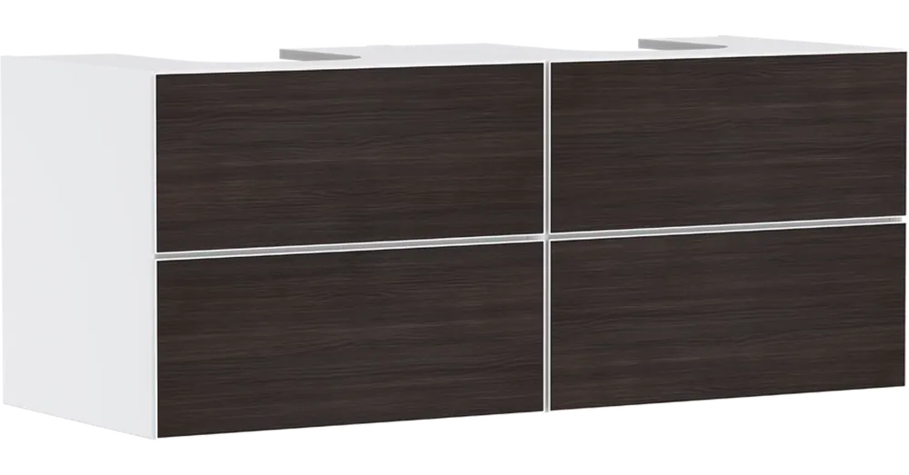 Biztonságos vásárlás Hansgrohe Xevolos E Konzolos mosdószekrény 1370/550, matt fehér színű, 4 fiókkal, 2 mosdótálhoz 54196730