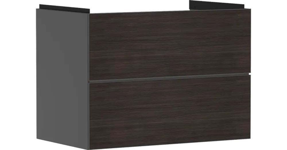 Biztonságos fizetés Hansgrohe Xevolos E Mosdószekrény 780/475, matt szürke pala színű, 2 fiókkal, normál mosdókhoz 54180730
