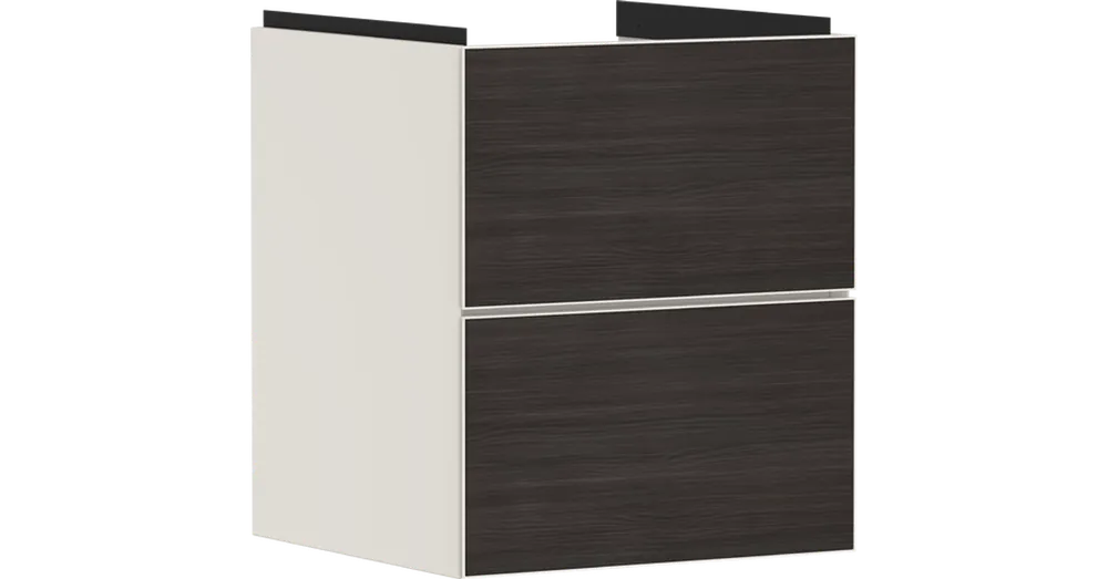 Vedd meg most Hansgrohe Xevolos E Mosdószekrény kézmosóhoz 480/475, matt homok bézs színű, 2 fiókkal 54173730