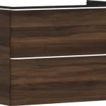 Alacsony ár Hansgrohe Xelu Q Konzolos mosdószekrény 780/550, sötét dió színű, 2 fiókkal, ráültetett mosdótálakhoz 54077700