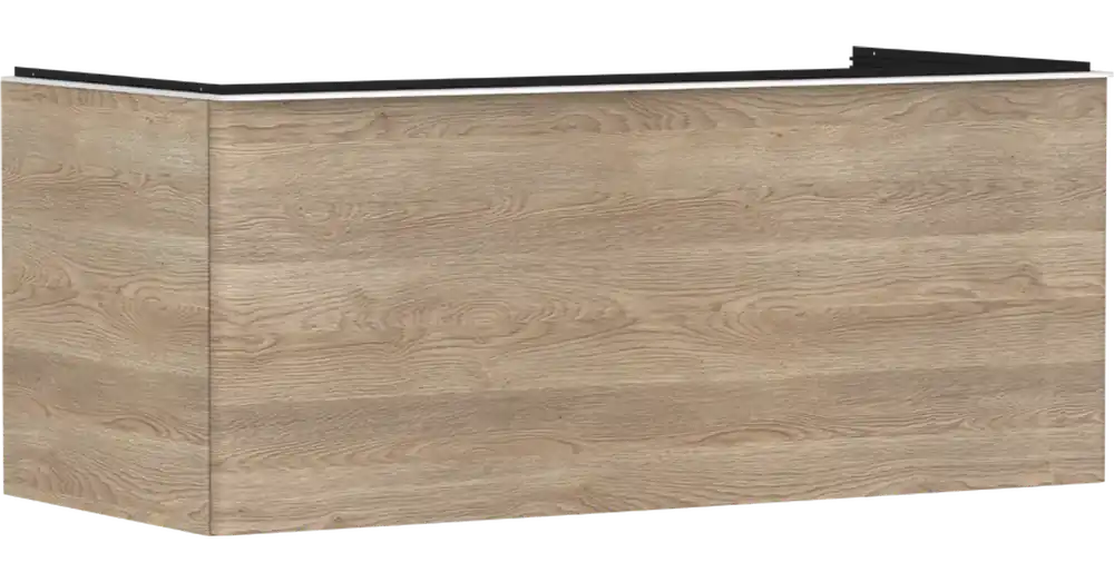 Hansgrohe Xelu Q Konzolos mosdószekrény 1180/550, természetes tölgy színű, 1 fiókkal, ráültetett mosdótálakhoz 54064700 Gyors szállítás