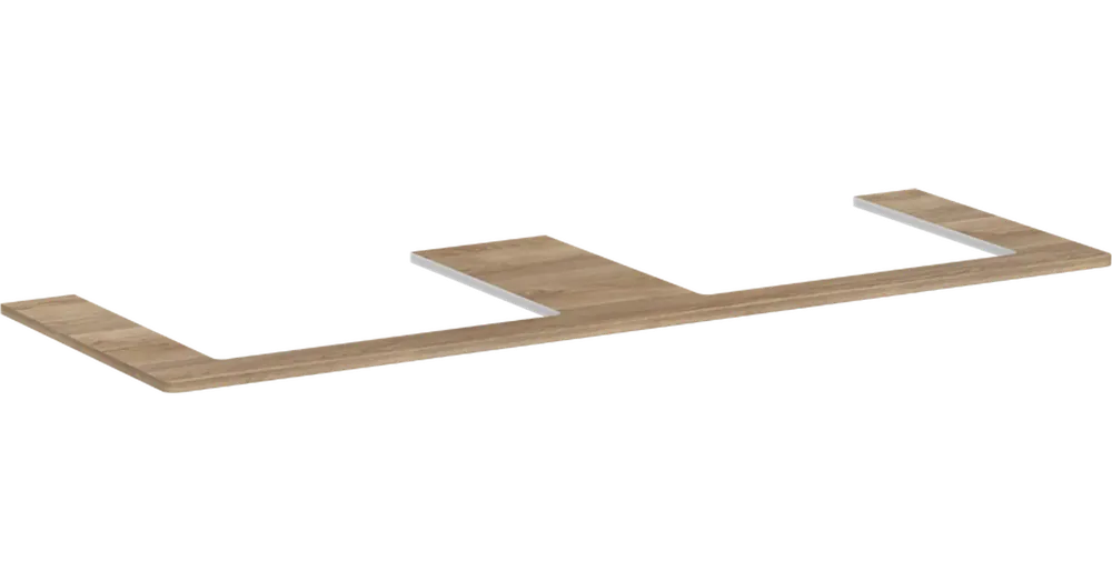 Outlet Hansgrohe Xelu Q Pultlap 1560/550 dupla kivágással, ráültetett mosdótálakhoz 600/480 54112230