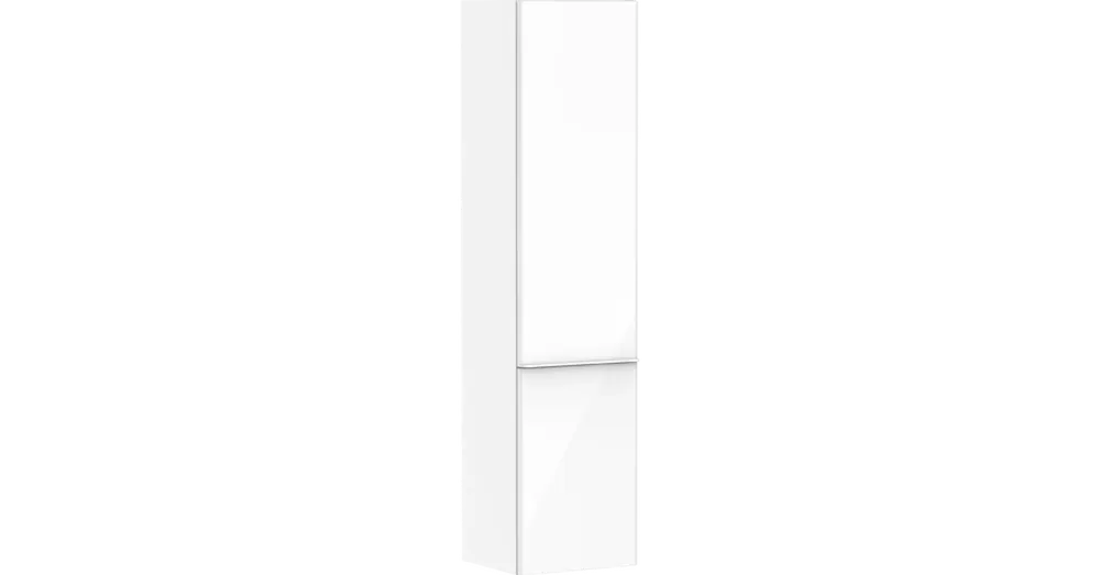 Gyors kiszállítás Hansgrohe Xelu Q Magas szekrény 400/350, magasfényű fehér színű színű, baloldali ajtópánt 54135700
