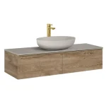 AREZZO design MONTEREY 120 cm-es alsószekrény 2 fiókkal Canela tölgy színben AR-169470 Népszerű