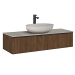 AREZZO design MONTEREY 120 cm-es alsószekrény 2 fiókkal Lincoln dió színben AR-169471 Biztonságos fizetés