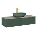 AREZZO design MONTEREY 120 cm-es alsószekrény 2 fiókkal matt zöld színben AR-169468 Nézd meg most
