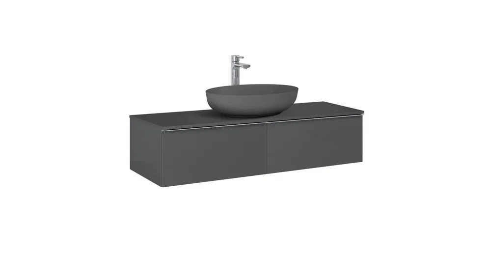 AREZZO design MONTEREY 160 cm-es alsószekrény 2 fiókkal Mf. antracit színben AR-169473 Árcsökkenés