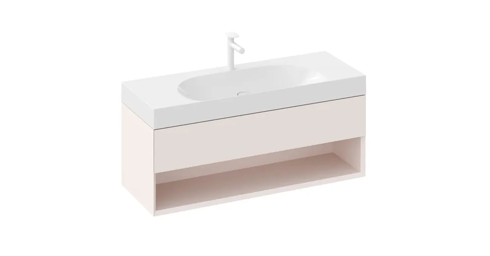 Vedd meg most Ravak SD Lite 120 fürdőszobai szekrény mosdó alá Alabaster Pink X000001872
