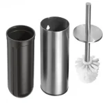 BEMETA NEO WC kefetartó álló vagy falra szerelhető, fehér kefe, 95x390x105mm, inox/matt (102313065) (XS302) Azonnali szállítás