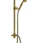 ANTEA zuhanyoszlop csaptelepre, fejzuhany és kézizuhany, bronz (SET036) Gyors kiszállítás