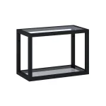 Olcsóbb AREZZO design MONTEREY Függőpolc üveggel 40/28 matt fekete (21,6)
