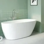 Kihagyhatatlan ajánlat H2O Elena 160x75 KÁD térben álló+ ELŐLAP (fehér), Fehér klick-klack, +LÁB