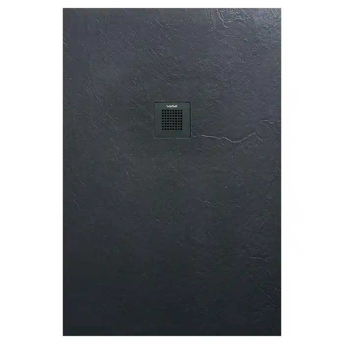 Biztonságos fizetés AREZZO design SOLIDSoft zuhanytálca 206x90 cm, ANTRACIT, színazonos lefolyóval (2 doboz)
