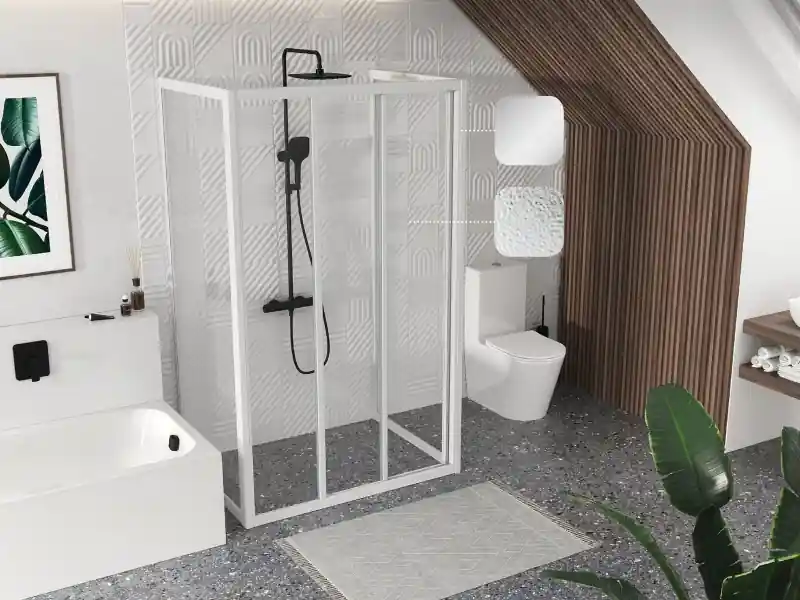 Ravak Supernova ASDP3+APSS+APSS zuhanykabin szatén, grape Gyors kiszállítás