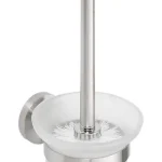 Népszerű BEMETA NEO Fali WC kefetartó, üveg, fehér kefe, 115x360x130mm, inox/matt (104113015) (XS301)