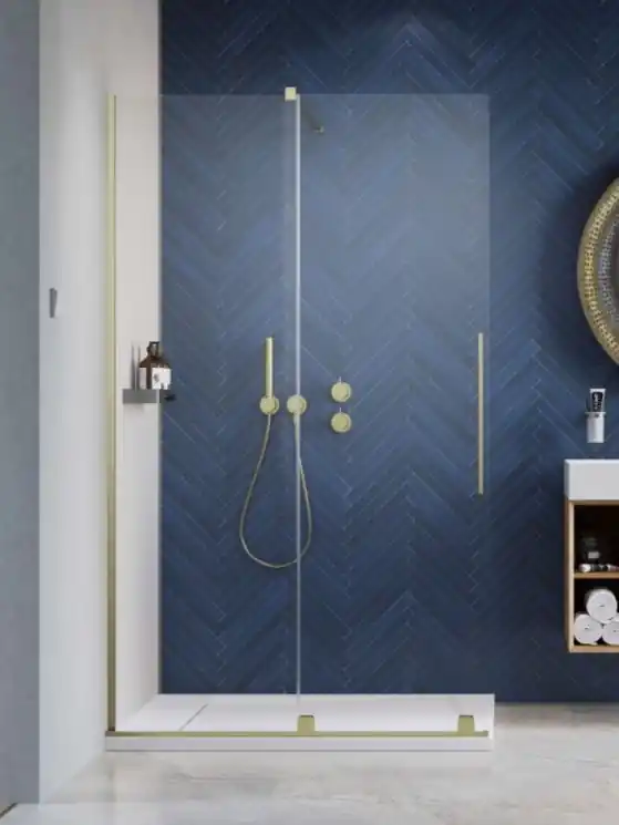 Radaway Furo Brushed Gold Walk-in szálcsiszolt arany zuhanyfal Bestseller