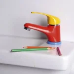 Kedvezményes ár KID mosdócsaptelep, lefolyó nélkül, színes/króm (KD02)