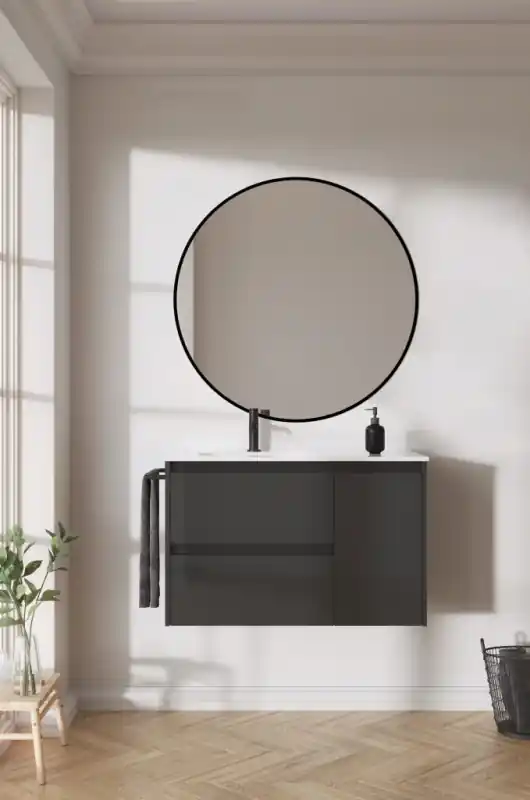 Expressz kézbesítés Royo Sansa Alsószekrény, 2 fiókos, 100-as, Gloss Anthracite