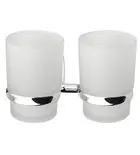 AQUALINE RUMBA dupla pohártartó, tejüveg/króm (RB105) Kedvezmény