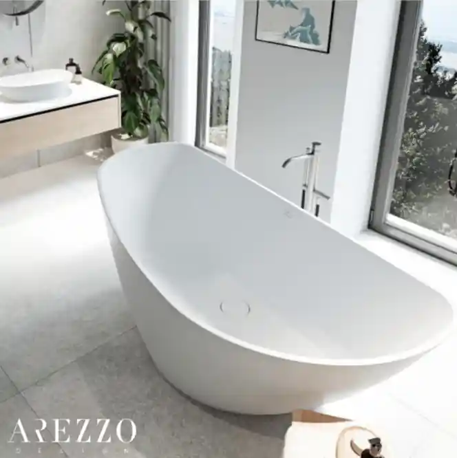 AREZZO design MARYLAND öntöttmárvány szabadonálló kád Gyors kiszállítás