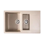 Gyors kiszállítás LUNART BASIC Gery gyümölcsmosós gránit mosogató csepptálcával, Beige