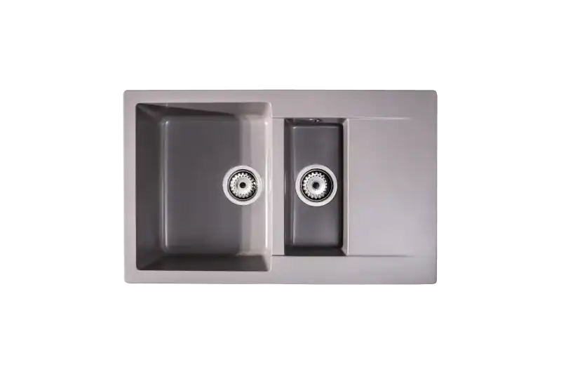 LUNART BASIC Gery gyümölcsmosós gránit mosogató csepptálcával, Light Grey Exkluzív ajánlat