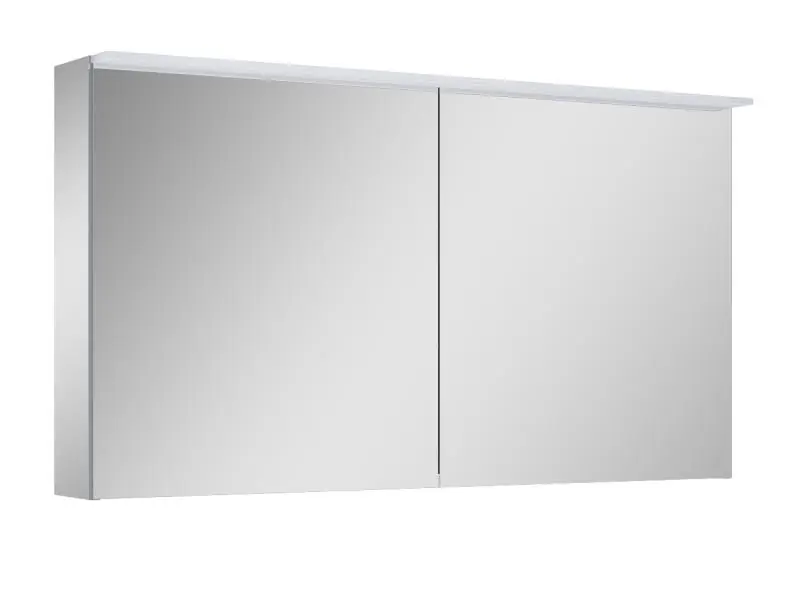 Gyors szállítás AREZZO design Tükrös szekrény PREMIUM 120,2 ajtó + TECHNOBOX+LED LÁMPA PANEL