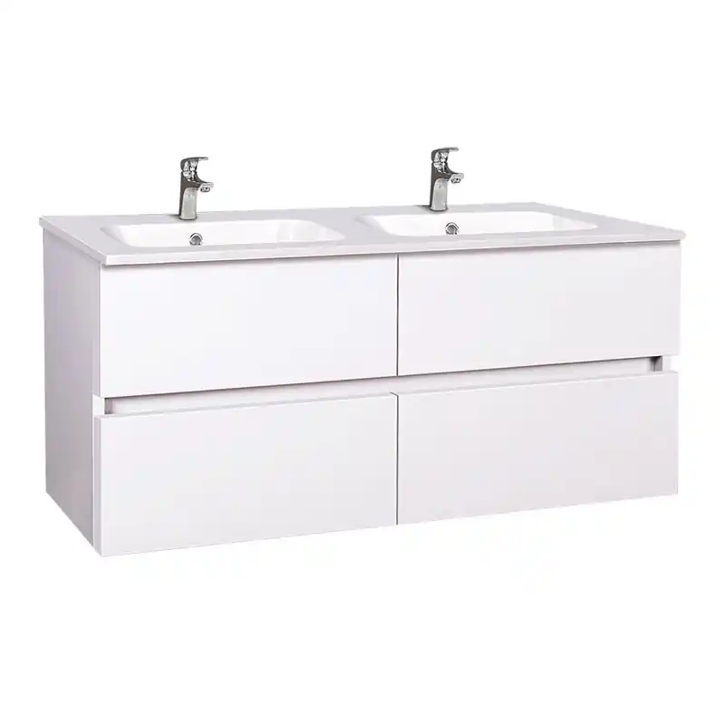 Biztonságos fizetés Wellis Elois White 120 4 fiókos mosdószekrény, mosdó nélkül