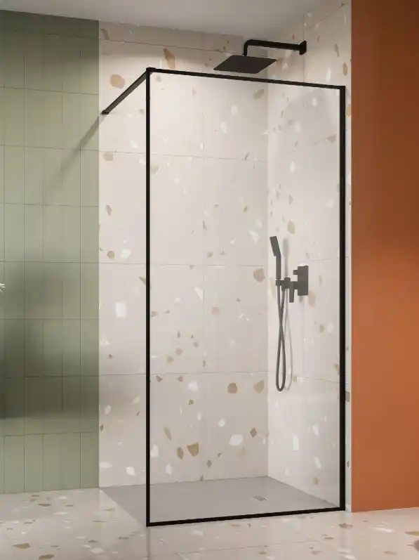 Csak ma Radaway Modo F II Black Walk-in fekete zuhanyfal