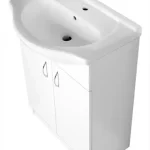 AQUALINE SIMPLEX ECO 60 mosdótartó szekrény, mosdóval, 58,5x83,5x30,7cm, matt fehér (SIME600) Akció
