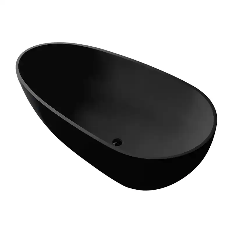 Árcsökkenés Wellis Soul Black álló matt fekete öntött márvány kád