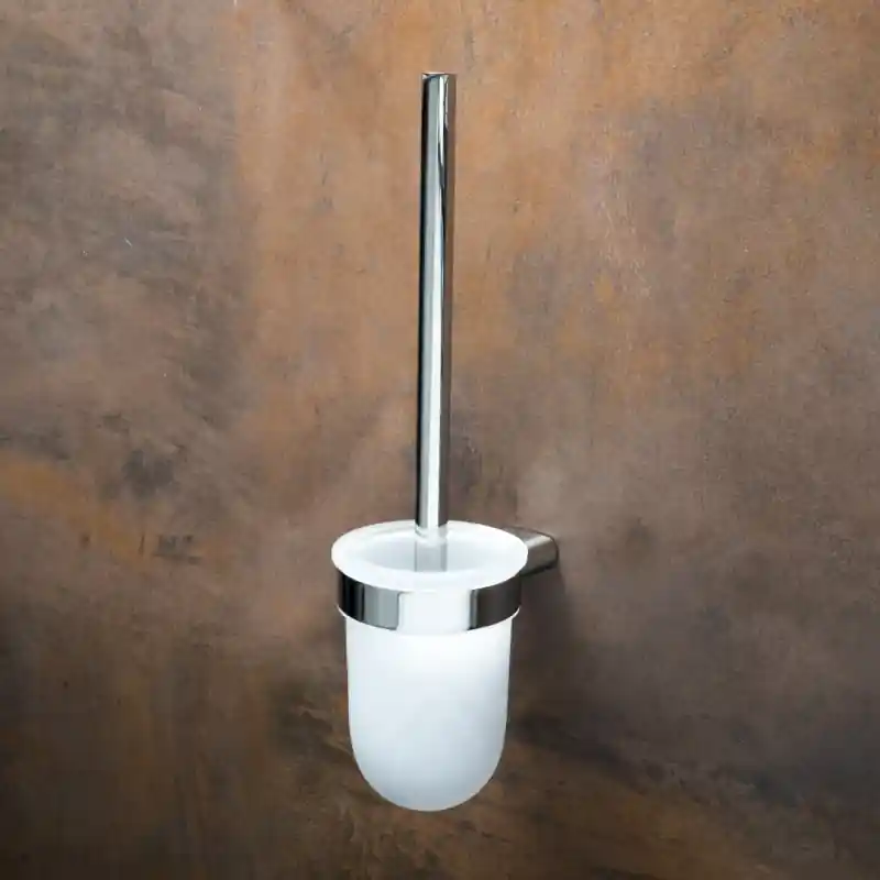 Szezonális akció BEMETA ORGANIC fali WC-kefetartó, 95x360x123mm, tejüveg/króm