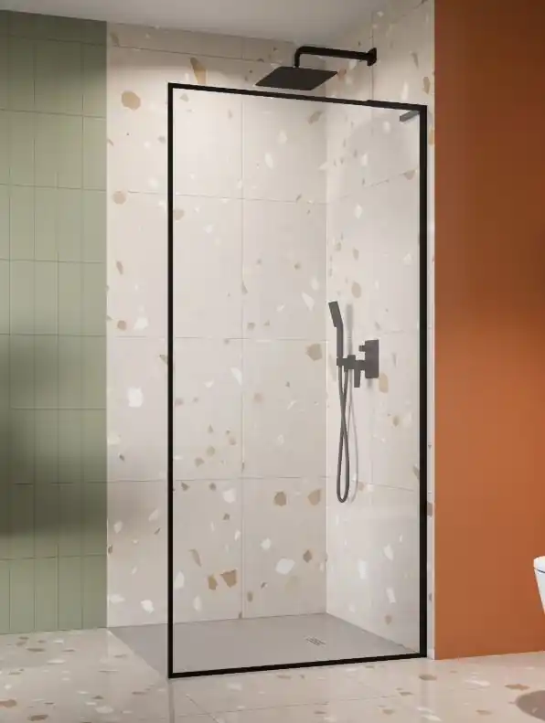 Radaway Modo F SL II Black Walk-in fekete zuhanyfal Vásárlói kedvenc