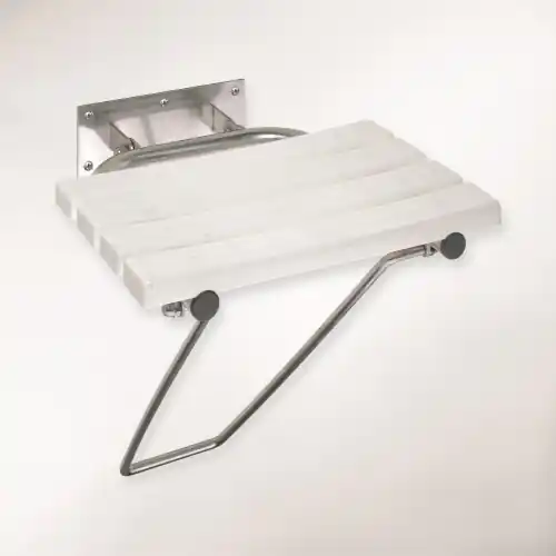 BEMETA HELP Lehajtható zuhany ülőke támasztékkal, 462x120x450mm, matt Ne maradj le