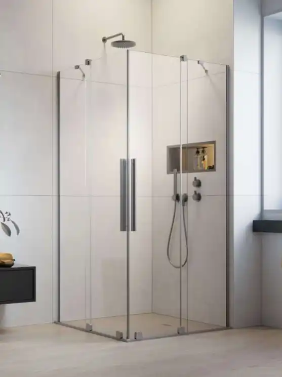 Radaway Furo Brushed Nickel KDD szögletes szálcsiszolt króm zuhanykabin Legkelendőbb