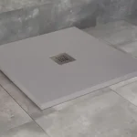 Szuper akció Radaway Kios C szögletes lapos Betonszürke műmárvány zuhanytálca