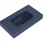 Prémium AREZZO design MABEL öntöttmárvány falra szerelhető mosdó 80 cm, matt kék