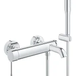 Grohe Essence egykaros kádtöltő és zuhanycsap fix falitartós zuhany garnitúrával, komplett Kedvezmény