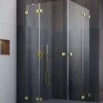 Kihagyhatatlan ajánlat Radaway Essenza Pro Brushed Gold KDD szögletes szálcsiszolt arany zuhanykabin