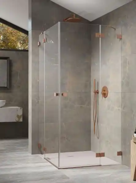 Ne maradj le Radaway Essenza Pro Brushed Copper KDD szögletes szálcsiszolt réz zuhanykabin