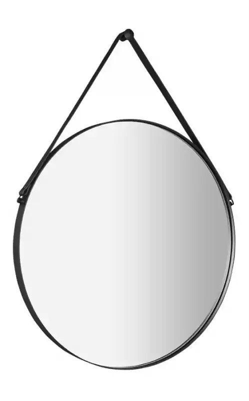 Szuper akció ORBITER kerek tükör akasztóval, átm:60cm, matt fekete (ORT060)