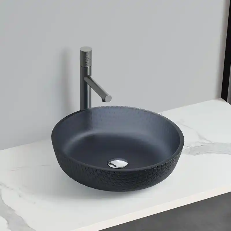AREZZO design RUBEN üveg mosdó, matt szürke Végkiárusítás