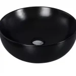 Azonnal elérhető EROS RAISE - PULTRA ültethető - Top Counter - porcelán mosdó - MATT FEKETE - O - 41 cm