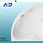 4+4+2 masszázsrendszer H2O kádakhoz Végkiárusítás