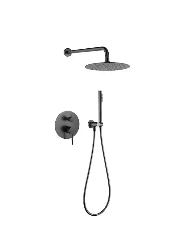 Olcsóbb AREZZO design PALMFIELD Falsík alatti zuhanyszett falon belüli egységgel, gun metal AR-1160GM