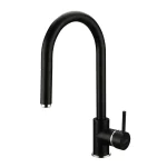 Outlet Invena DUET konyhai csaptelep kihúzható csővel, fekete, waterplating bevonat
